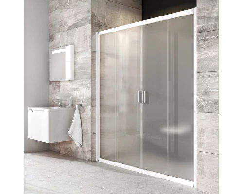 Душевая дверь в нишу Ravak Blix BLDP4-170, профиль белый, витраж грейп, 0YVV0100ZG