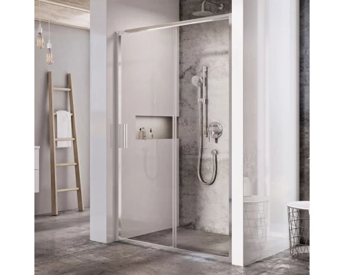 Душевая дверь в нишу Ravak Blix Slim BLSDP2-120, профиль блестящий, витраж транспарент, X0PMG0C00Z1