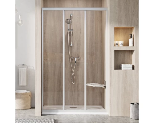 Душевая дверь в нишу Ravak Supernova ASDP3-80, профиль сатин, витраж транспарент, 00V40U02Z1