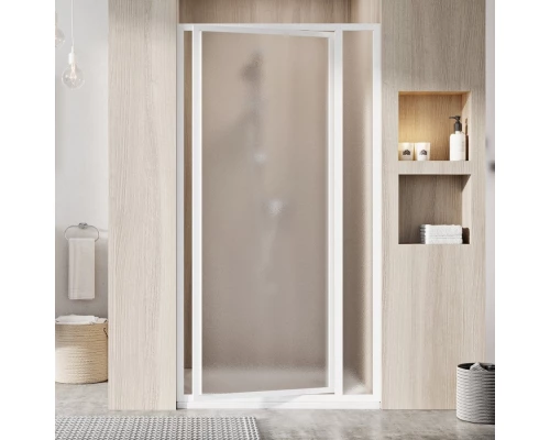 Душевая дверь в нишу Ravak Supernova SDOP-90, профиль белый, витраж грейп, 03V70100ZG