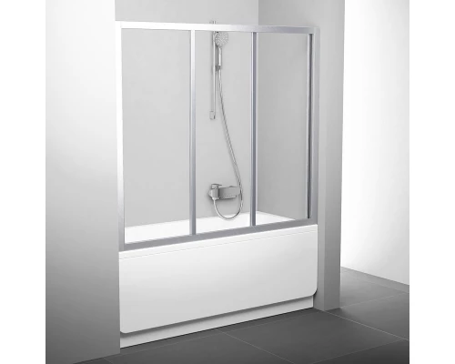 Шторка для ванны Ravak AVDP3-120, профиль сатин, витраж транспарент, 40VG0U02Z1