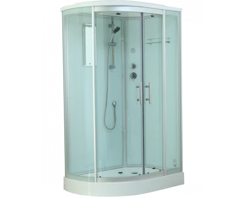 Душевая кабина Timo Standart Т-6602 Silver L/R 120 x 85 см, с крышей, с гидрозатвором, хром