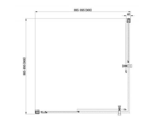 Душевой уголок Aquanet Delta Cube NPE1142 90 x 90 см, 00183212, стекло прозрачное