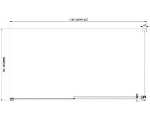 Душевой уголок Aquanet Delta NPE1131 140 x 200 см, 00183844, стекло прозрачное