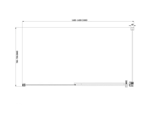 Душевой уголок Aquanet Delta NPE1131 150 x 200 см, 00183845, стекло прозрачное