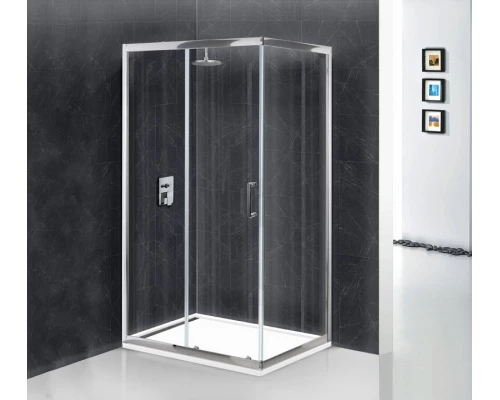 Душевой уголок BelBagno Uno 100 х 90 см, дверь раздвижная, стекло прозрачное, хром, UNO-AH-1-100/90-C-Cr