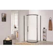 Душевой уголок Bravat Blackline BS090.1110A 90 x 90 x 195 см четверть круга, черный