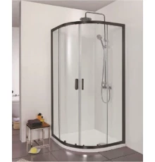 Душевой уголок Bravat Blackline BS090.1201B 90 x 90 x 200 см четверть круга, черный