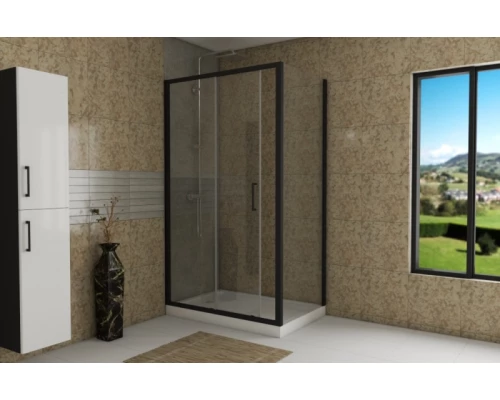 Душевой уголок Bravat Blackline BS120.3101B 120 x 80 см прямоугольный, черный