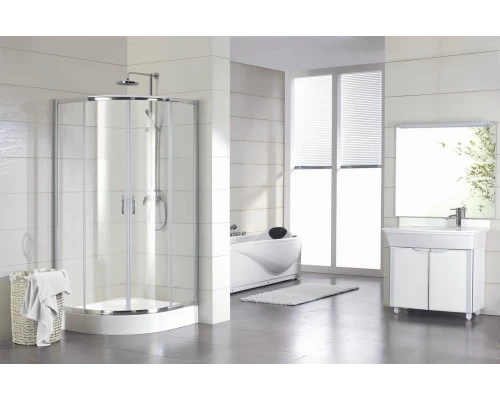 Душевой уголок Bravat Drop BS090.1200A, 90 x 90 x 200 см, двери раздвижные, стекло прозрачное, хром