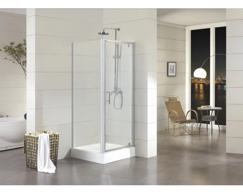 Душевой уголок Bravat Drop BS090.2110A, 90 x 90 x 200 см, дверь распашная, стекло прозрачное, хром