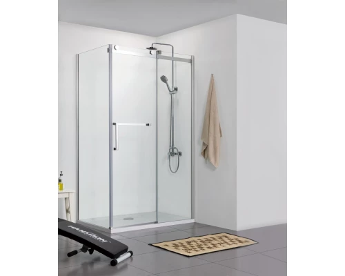 Душевой уголок Bravat Wave BS120.3102S, 120 x 80 x 200 см, двери раздвижные, стекло прозрачное, хром