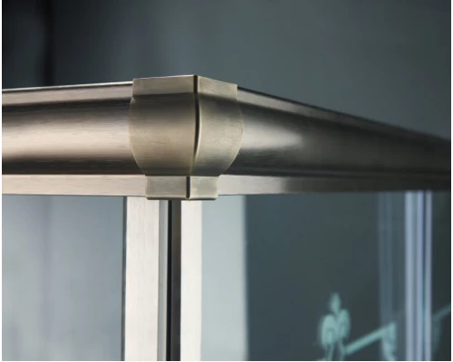 Душевой уголок Cezares GIUBILEO-A-2-80-SCORREVOLE-CP-G, 80 х 80 х 195 см, стекло узорчатое