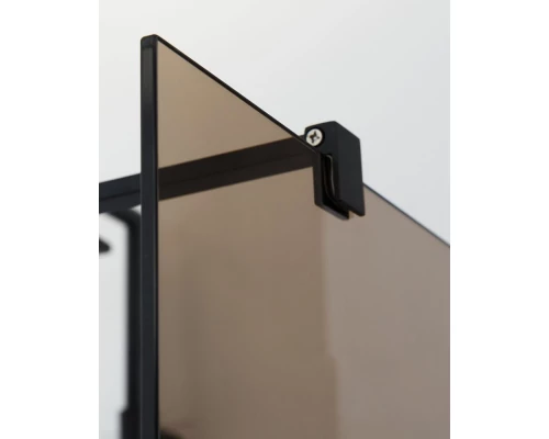 Душевое ограждение Cezares Liberta-L-2-110-BR-Nero 110 x 195 см, стекло бронза, профиль черный