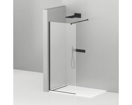 Душевое ограждение Cezares Liberta-L-1-110-C-Nero 110 x 195 см, стекло прозрачное, профиль черный