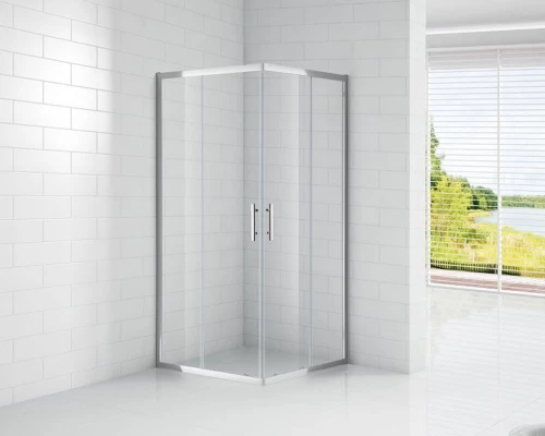 Душевой уголок Cezares ECO-O-A-2-100-C-Cr, 100 х 100 х 190 см, стекло прозрачное