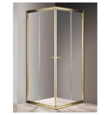 Душевой уголок Cezares GIUBILEO-A-2-100-SCORREVOLE-Br, 100 х 100 х 195 см, стекло прозрачное/матовое узорчатое