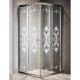 Душевой уголок Cezares GIUBILEO-A-2-80-SCORREVOLE-CP-Cr,  80 х 80 х 195 см, стекло узорчатое
