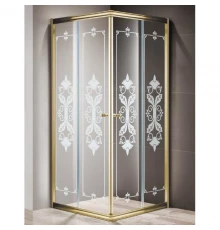 Душевой уголок Cezares GIUBILEO-A-2-80-SCORREVOLE-CP-G, 80 х 80 х 195 см, стекло узорчатое