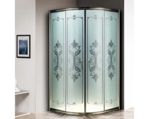 Душевой уголок Cezares GIUBILEO-R-2-90-SCORREVOLE-Br, 90 х 90 х 195 см, стекло на выбор