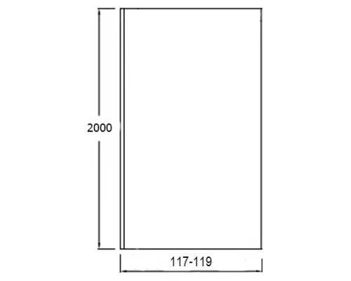 Душевой уголок Jacob Delafon Contra Walk In, 120 см, профиль черный, стекло прозрачное, E22W120-BLV