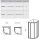 Душевой уголок Ravak Supernova SKCP4-80, профиль сатин, витраж грейп, 31140U00ZG