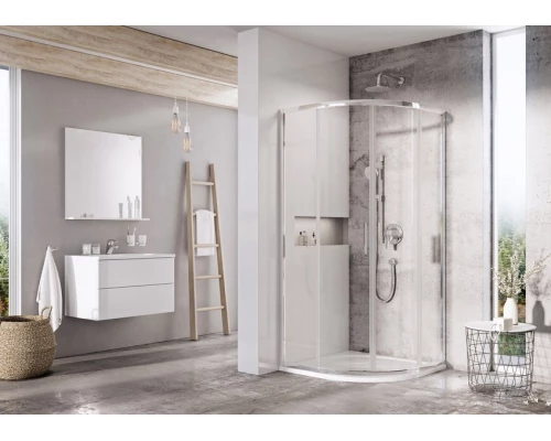 Душевой уголок Ravak Blix Slim BLSCP4-90, 90 х 90 см, профиль блестящий, витраж транспарент, X3BM70C00Z1