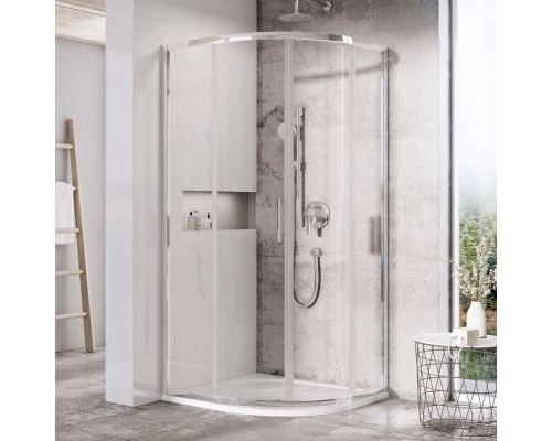 Душевой уголок Ravak Blix Slim BLSCP4-90, 90 х 90 см, профиль блестящий, витраж транспарент, X3BM70C00Z1