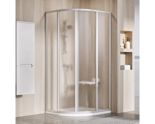 Душевой уголок Ravak Supernova SKCP4-80, профиль сатин, витраж грейп, 31140U00ZG