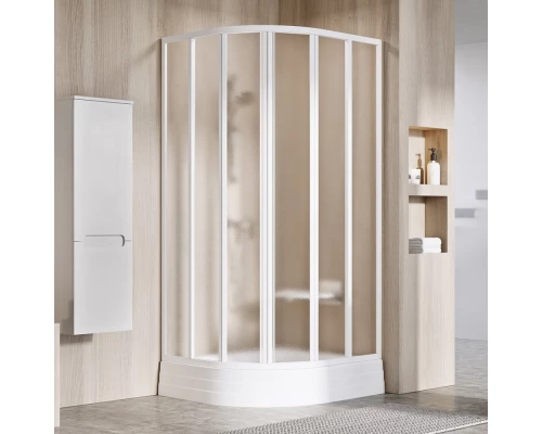 Душевой уголок Ravak Supernova SKKP6-90, профиль белый, витраж грейп, 32070100ZG