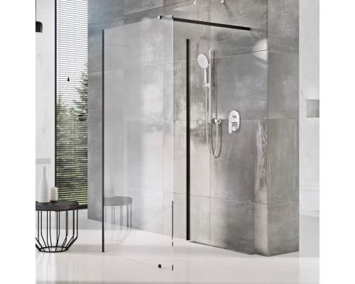 Душевой уголок Ravak Walk-In Corner, 110 x 80 см, профиль черный, витраж транспарент, GW1CD4300Z1