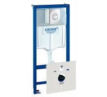 Инсталляция Grohe Rapid SL 38813001 для подвесного унитаза в комплекте с крепежом и кнопкой