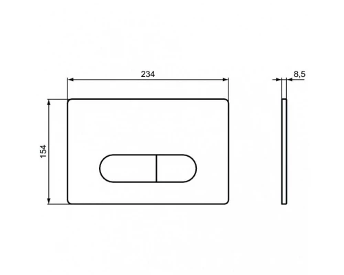 Инсталляция Ideal Standard R0309AA для подвесного унитаза R027767 PROSYS 120 P с пневматической клавишей