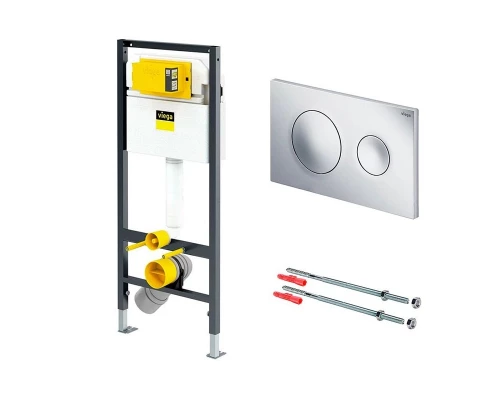 Инсталляция для подвесного унитаза Viega Visign for Style 20 Prevista Dry 792855, с кнопкой