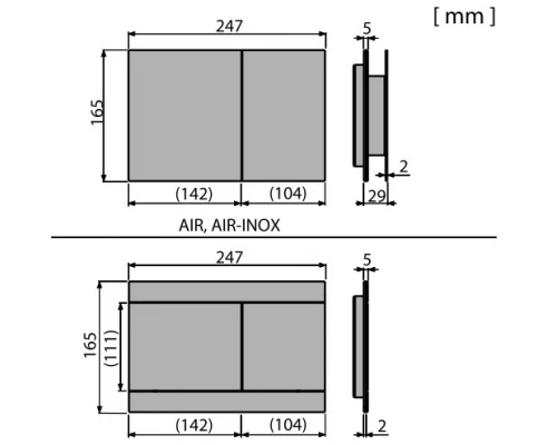 Клавиша смыва AlcaPlast Air