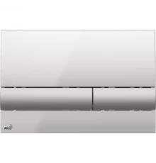 Клавиша смыва AlcaPlast M1713, хром глянцевый/матовый