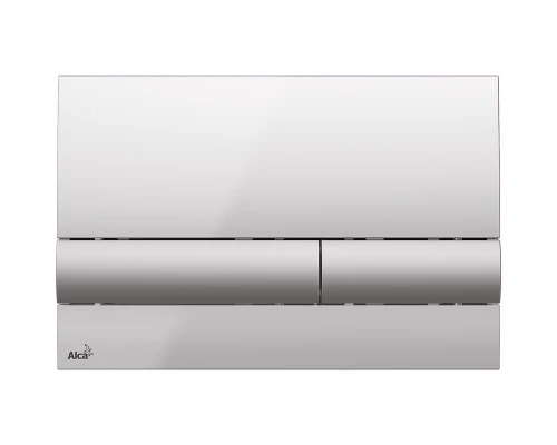 Клавиша смыва AlcaPlast M1713, хром глянцевый/матовый