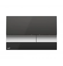 Кнопка управления AlcaPlast M1728-2, черный/хром матовый