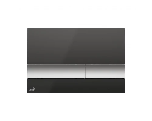 Кнопка управления AlcaPlast M1728-2, черный/хром матовый