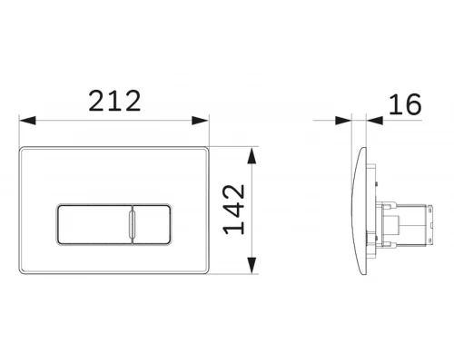 Клавиша Am.Pm Pro M I048031, пневматическая, пластик, матовый никель