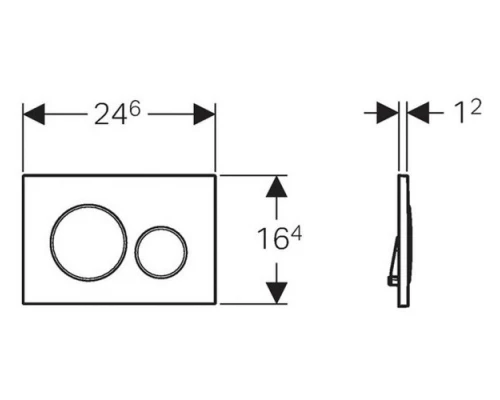 Кнопка смыва Geberit Sigma Type 20 115.882.SN.1, нержавеющая сталь
