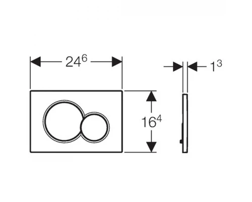 Кнопка смыва Geberit Sigma Type 01 115.770.DW.5 черная, пластик