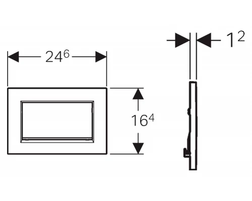 Клавиша Geberit Sigma Type 30 115.893.KX.1, металл, полированный хром