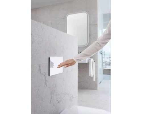 Клавиша Geberit Sigma Type 70 115.620.00.1, двойной смыв, стекло/алюминий, под индивидуальное заполнение