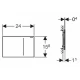 Клавиша Geberit Sigma Type 70 115.625.00.1, двойной смыв под наполнение плиткой