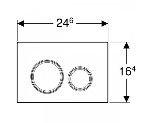 Клавиша смыва Geberit Sigma Type 21 115.884.SI.1, белое стекло, глянцевый хром