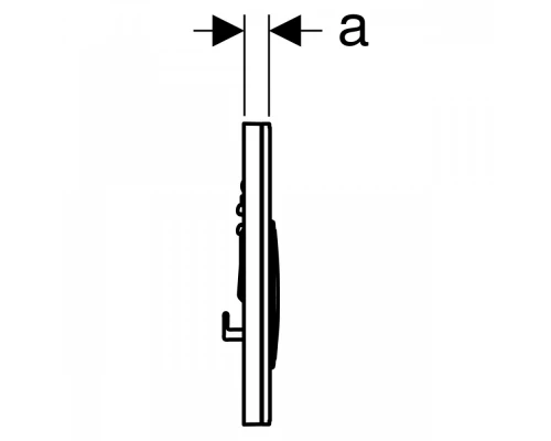 Клавиша смыва Geberit Sigma Type 21 115.884.SI.1, белое стекло, глянцевый хром
