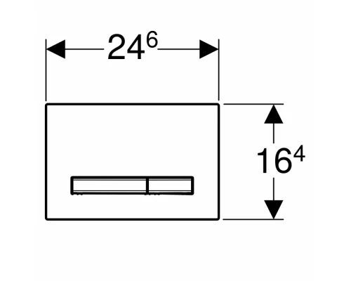 Клавиша Geberit Sigma Type 50 115.788.GH.2, двойной смыв, цинковое литье, полированный хром