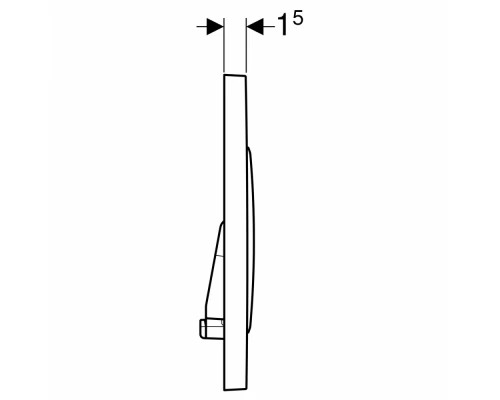 Клавиша Geberit Sigma Type 20 115.882.14.1 черный матовый, хром глянцевый