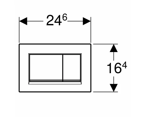 Кнопка смыва Geberit Sigma Type 30 115.883.14.1 черный матовый хром глянцевый